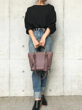 「Settimissimo（セッティミッシモ）のアイテム（バッグ）」を使った、Yumiさん（レディース・156cm）の秋コーディネート