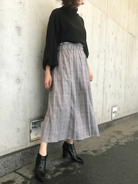 「Settimissimo（セッティミッシモ）のアイテム（トップス）」を使った、Yumiさん（レディース・156cm）の秋コーディネート