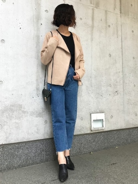 「Settimissimo（セッティミッシモ）のアイテム（ジャケット/アウター）」を使った、Yumiさん（レディース・156cm）の秋コーディネート