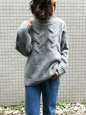 「Settimissimo（セッティミッシモ）のアイテム（トップス）」を使った、Yumiさん（レディース・156cm）の秋コーディネート