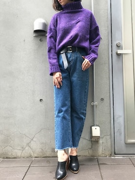 「Settimissimo（セッティミッシモ）のアイテム（トップス）」を使った、Yumiさん（レディース・156cm）の秋コーディネート