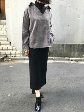 「Settimissimo（セッティミッシモ）のアイテム（トップス）」を使った、Yumiさん（レディース・156cm）の秋コーディネート