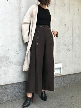 「Settimissimo（セッティミッシモ）のアイテム（その他アウター）」を使った、Yumiさん（レディース・156cm）の秋コーディネート