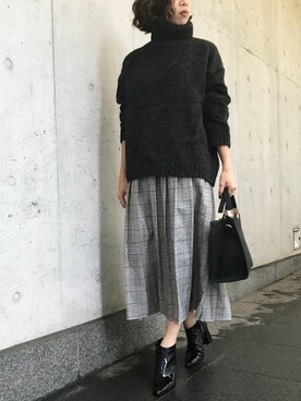 「Settimissimo（セッティミッシモ）のアイテム（バッグ）」を使った、Yumiさん（レディース・156cm）の冬コーディネート