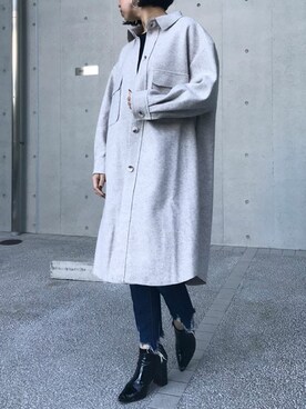「Settimissimo（セッティミッシモ）のアイテム（その他アウター）」を使った、Yumiさん（レディース・156cm）の冬コーディネート