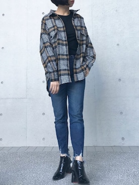 「Settimissimo（セッティミッシモ）のアイテム（トップス）」を使った、Yumiさん（レディース・156cm）の冬コーディネート