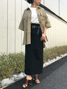 「Settimissimo（セッティミッシモ）のアイテム（スカート）」を使った、Yumiさん（レディース・156cm）の春コーディネート