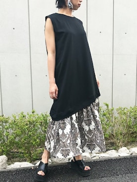 「Settimissimo（セッティミッシモ）のアイテム（ワンピース/ドレス）」を使った、Yumiさん（レディース・156cm）の夏コーディネート