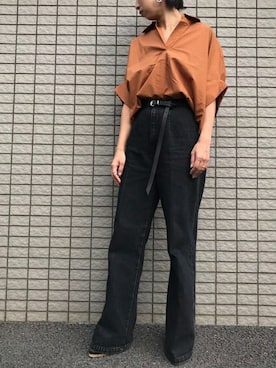 「Settimissimo（セッティミッシモ）のアイテム（トップス）」を使った、Yumiさん（レディース・156cm）の夏コーディネート