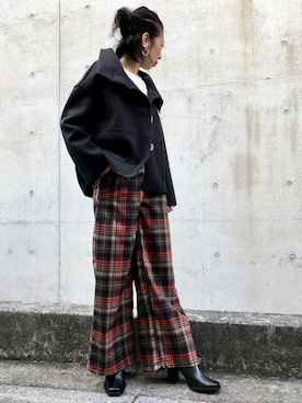 「Settimissimo（セッティミッシモ）のアイテム（その他アウター）」を使った、Yumiさん（レディース・156cm）の秋コーディネート