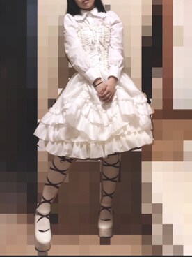 ワンピース ドレスを使った 白ロリ の人気ファッションコーディネート Wear