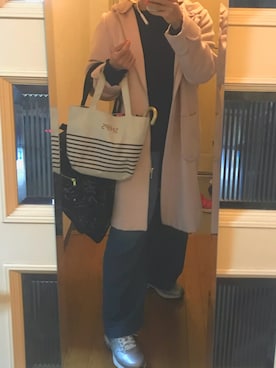 「SHIPS（シップス）のアイテム（エコバッグ/サブバッグ）」を使った、Hitomeeee さん（レディース・155cm）の春コーディネート