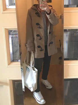 「LEPSIM（レプシィム）の【日々アイテム】ストレッチムジスリムパンツ17FW　762936（その他パンツ）」を使った、Hitomeeee さん（レディース・155cm）の春コーディネート