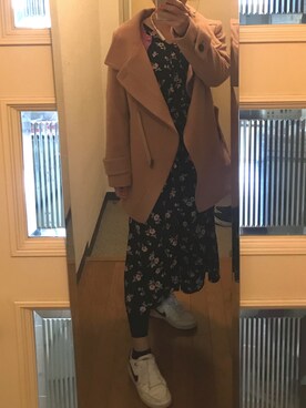 「Right-on（ライトオン）のアイテム（シャツワンピース）」を使った、Hitomeeee さん（レディース・155cm）の春コーディネート