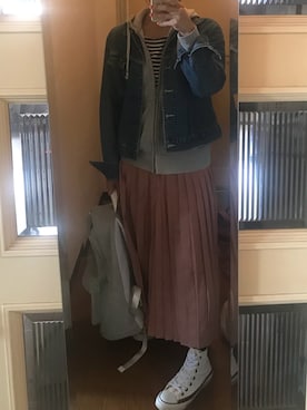 「ESPRIT（エスプリ）のアイテム（ジャケット/アウター）」を使った、Hitomeeee さん（レディース・155cm）の春コーディネート