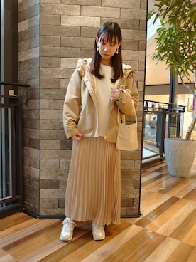 「Lee（リー）のアイテム（バッグ）」を使った、midoriさん（レディース・156cm）の冬コーディネート