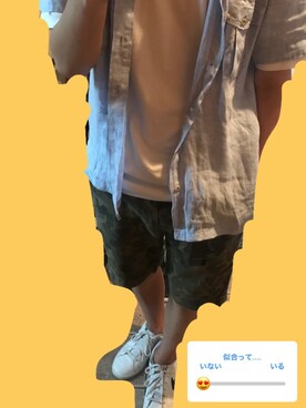 「Eddie Bauer（エディーバウアー）のアイテム（Tシャツ/カットソー）」を使った、t-seiさん（メンズ・173cm）の春コーディネート