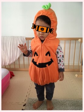 「wearhalloween2017」｜「アイテム（ルームウェア）」を使った、ぴぴぴさん（キッズ・80cm）の秋コーディネート