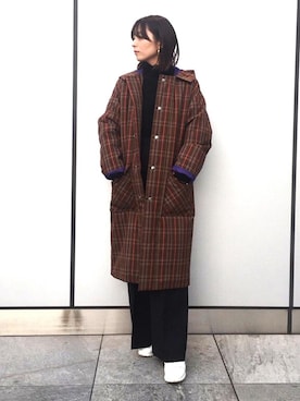 「ASTRAET（アストラット）のアイテム（ジャケット/アウター）」を使った、ASAMI MIZUTANIさん（レディース・160cm）の冬コーディネート