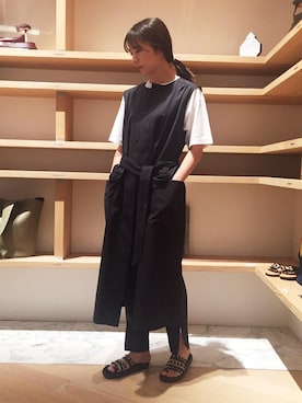 「ASTRAET（アストラット）のアイテム（ワンピース/ドレス）」を使った、ASAMI MIZUTANIさん（レディース・160cm）の夏コーディネート