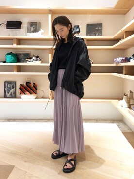 「ASTRAET（アストラット）のアイテム（ジャケット/アウター）」を使った、ASAMI MIZUTANIさん（レディース・160cm）の冬コーディネート