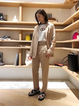 「ASTRAET（アストラット）のアイテム（ジャケット/アウター）」を使った、ASAMI MIZUTANIさん（レディース・160cm）の春コーディネート