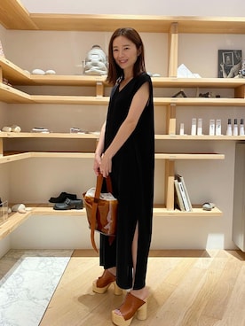 「ASTRAET（アストラット）のアイテム（ワンピース/ドレス）」を使った、ASAMI MIZUTANIさん（レディース・160cm）の夏コーディネート