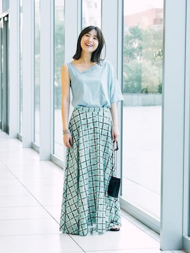 「ASTRAET（アストラット）のアイテム（アクセサリー）」を使った、ASAMI MIZUTANIさん（レディース・160cm）の春コーディネート