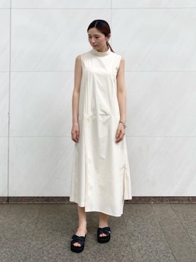 「ASTRAET（アストラット）のアイテム（ワンピース/ドレス）」を使った、ASAMI MIZUTANIさん（レディース・160cm）の夏コーディネート