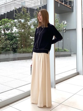 「ASTRAET（アストラット）のアイテム（パンツ）」を使った、ASAMI MIZUTANIさん（レディース・160cm）の秋コーディネート