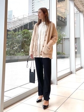 「ASTRAET（アストラット）のアイテム（パンツ）」を使った、ASAMI MIZUTANIさん（レディース・160cm）の秋コーディネート