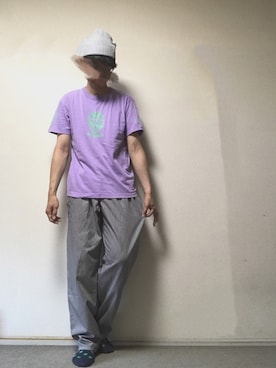 「SALON adam et rope'（サロン アダム エ ロペ）のアイテム（パンツ）」を使った、りょうぺいさん（メンズ・182cm）の夏コーディネート