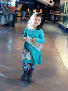 「kids fashion」｜Little Moonさん（キッズ・104cm）の冬コーディネート