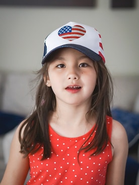 「kids fashion」｜Little Moonさん（キッズ・124cm）の春コーディネート