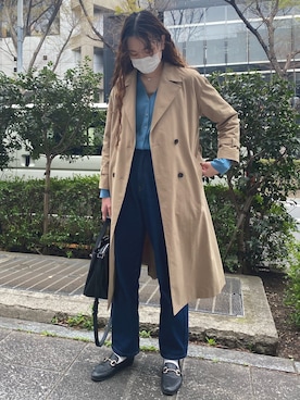 「NATURAL BEAUTY BASIC（ナチュラルビューティーベーシック）のアイテム（トレンチコート）」を使った、ｈｉｉｒｏさん（レディース・163cm）の春コーディネート