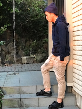 「SCOTCH & SODA（スコッチ アンド ソーダ）のアイテム（カーゴパンツ）」を使った、tsuntsunさん（メンズ・169cm）の春コーディネート