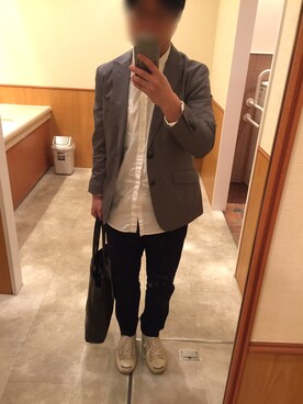 「JUNMEN（ジュンメン）のアイテム（ジャケット/アウター）」を使った、あれあれあさん（メンズ・169cm）の春コーディネート