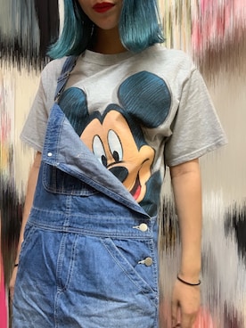 「BACK NUMBER（バックナンバー）のアイテム（サロペット/オーバーオール）」を使った、Mana.L.Forestさん（レディース・162cm）の夏コーディネート