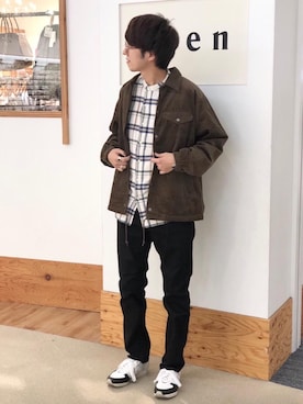 「coen（コーエン）のアイテム（ブルゾン）」を使った、coen しゅうのさん（メンズ・166cm）の秋コーディネート