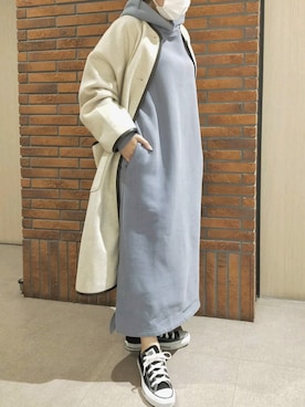 「socolla（ソコラ）のアイテム（その他アウター）」を使った、Chebuさん（レディース・147cm）の冬コーディネート