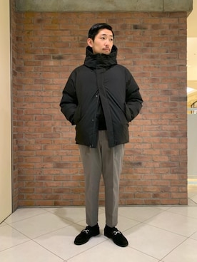 「UNITED ARROWS（ユナイテッドアローズ）のアイテム（ダウンジャケット/コート）」を使った、Kai Takahashiさん（メンズ・173cm）の冬コーディネート