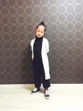 「RAD CUSTOM（ラッドカスタム）のアイテム（シューズ）」を使った、IROHAさん（キッズ・120cm）の冬コーディネート