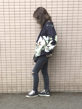 「G-STAR RAW（ジースターロゥ）のアイテム（ブルゾン）」を使った、T.ALOHAさん（レディース・158cm）の冬コーディネート
