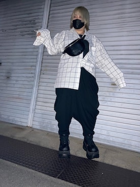 「H&M（エイチ・アンド・エム）のアイテム（バッグ）」を使った、幽さん（メンズ・161cm）の夏コーディネート
