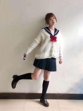 「swallowのアイテム（その他トップス、ホワイト系）」を使った、sakula-lolipopさん（レディース）の春コーディネート