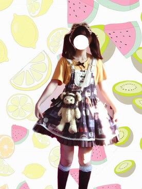 「BABY,THE STARS SHINE BRIGHT（ベイビーザスターズシャインブライト）のアイテム（ショルダーバッグ、ブラウン系）」を使った、sakula-lolipopさん（レディース）の冬コーディネート