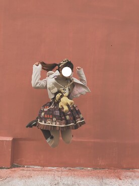 「BABY,THE STARS SHINE BRIGHT（ベイビーザスターズシャインブライト）のアイテム（バックパック/リュック、ブラウン系）」を使った、sakula-lolipopさん（レディース）の冬コーディネート