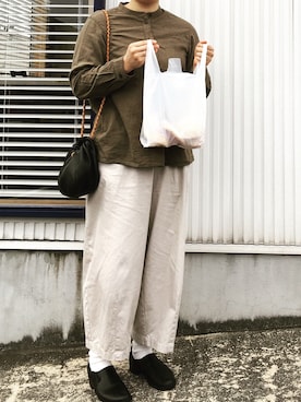 「アイテム（スリッポン）」を使った、m a k.24さん（レディース・158cm・20代）の秋コーディネート