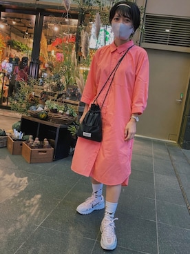 「ラブアンドピース2020」｜「アイテム（シャツワンピース）」を使った、ぺん🐧さん（レディース・155cm）の秋コーディネート