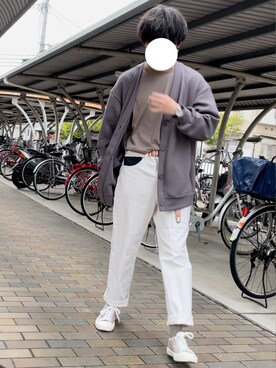 カーディガン ボレロを使った 無印良品 のメンズ人気ファッションコーディネート Wear